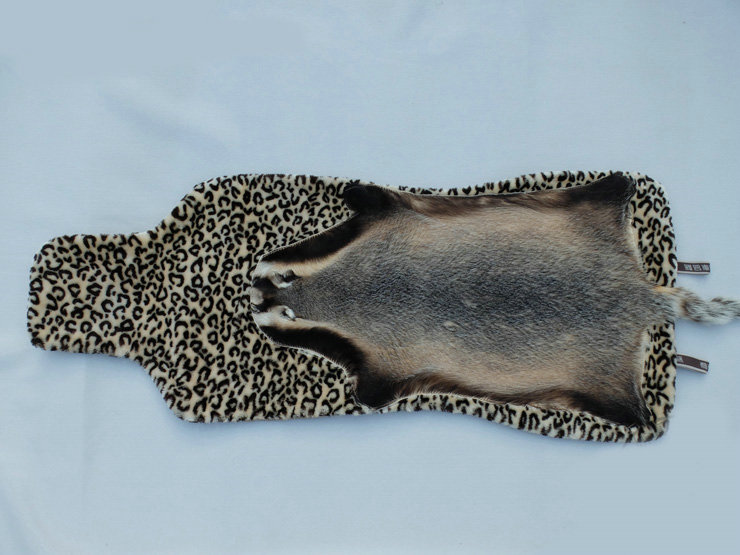 Luxury Leopard Badgers leather Car Seat Cushion Universal Plush Auto Pads 1pcs - Brown