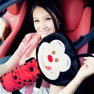 New Large Plush Beatle Car Safety Seat Belt Covers Shoulder Pads Pillow for Childen 1pcs - Red