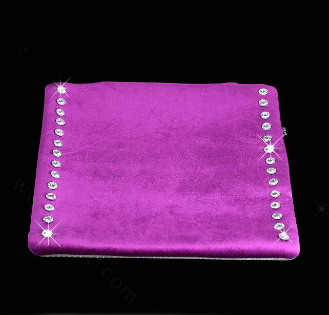 New Winter Crystal Plush Car Front Seat Cushion Woman Universal Auto Pads 1pcs - Purple