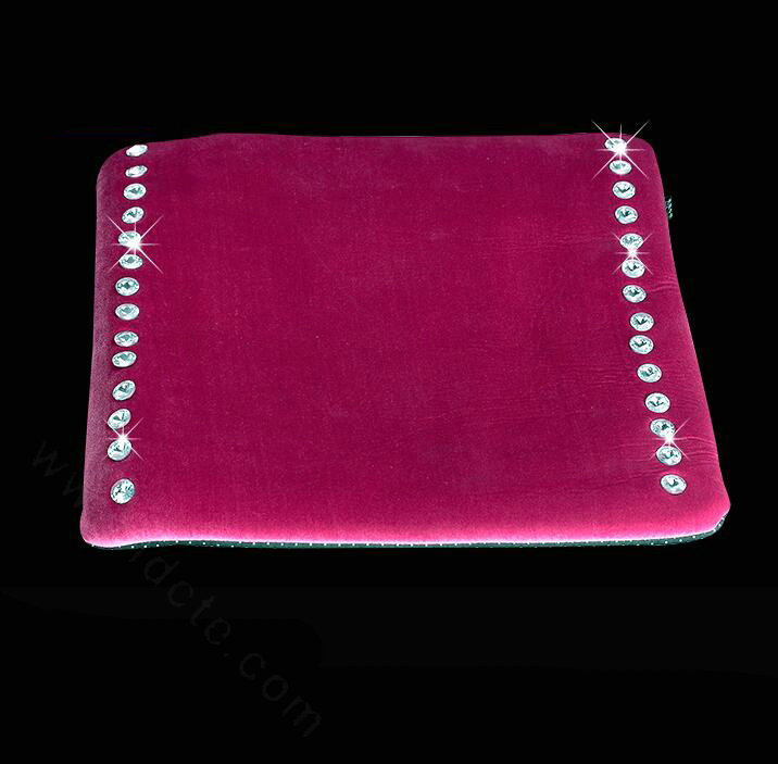 New Winter Crystal Plush Car Front Seat Cushion Woman Universal Auto Pads 1pcs - Rose