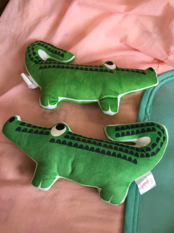 Personalized Crocodile Plush Car Safety Seat Belt Covers Shoulder Pads 2pcs - Green