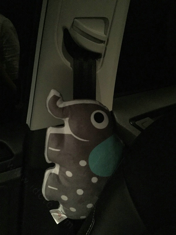 Personalized Elephant Plush Car Safety Seat Belt Covers Shoulder Pads 2pcs - Gray