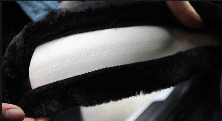 Personalized Women Rhinestone Plush Car Steering Wheel Covers 15 inch 38CM - Black