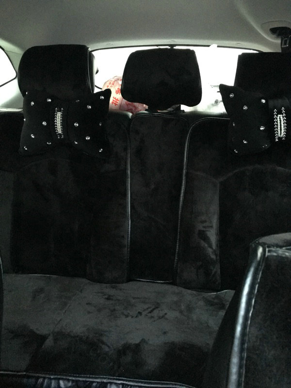 Soft Plush Car Seat Covers for Women Universal Winter Warm Seat Cushion 10pcs Sets - Black