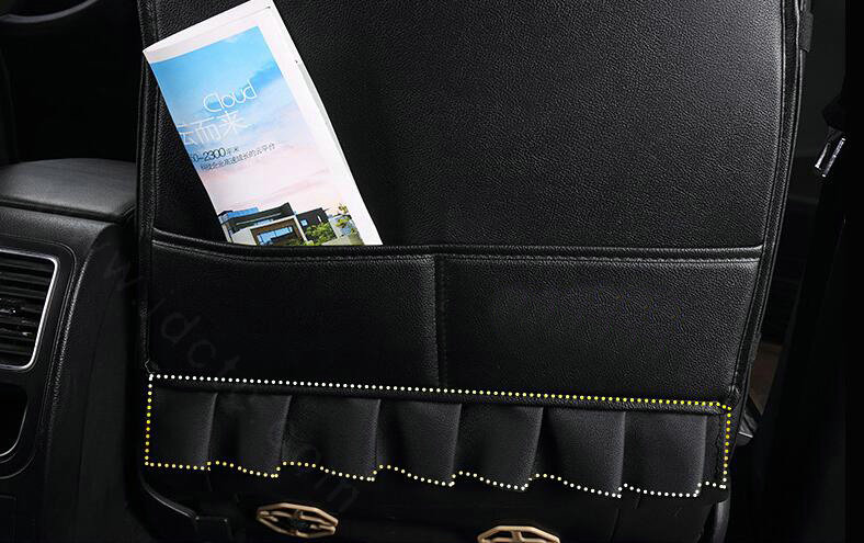 Super Leather Car Seat Covers Four Seasons General Packs Cushion for 5 Seats 10pcs - Gold