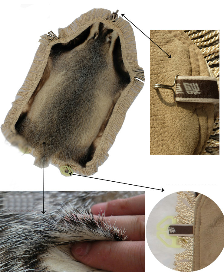 Tassels Badgers leather Car Front Seat Cushion Universal Auto Whole Fur Pads 1pcs - Brown