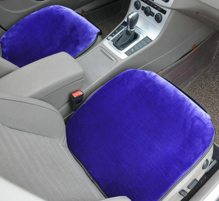 Top Quality Plush Universal Car Front Seat Cushion Automobile Fur Pads 1pcs - Violet