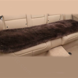 Top Quality Pure Wool Universal Car Seat Cushion Sheepskin Fur Auto Long Pads 1pcs - Coffee