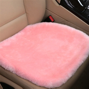 Top Quality Pure Wool Universal Car Seat Cushion Sheepskin Fur One Piece Pads 1pcs - Pink