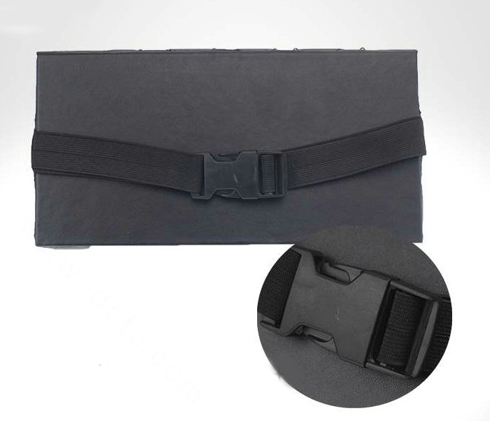 Top grade Leather Car Tissue Paper Box Holder Case Seat Back Hanging Tissue Bag - Black