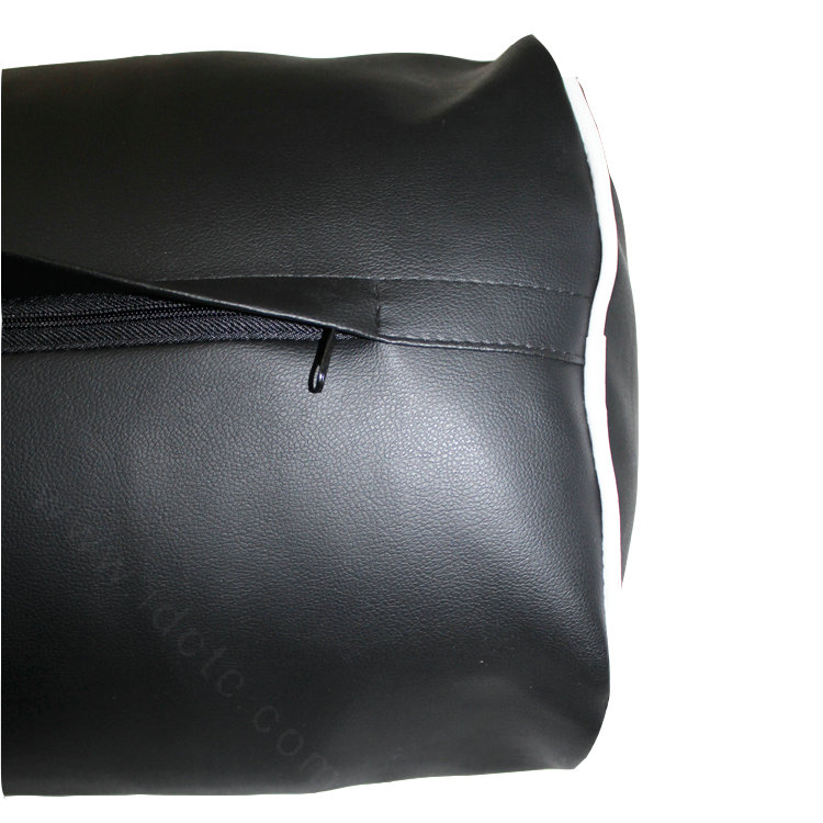 UK British Flag Print Car Seat Waist Pillows PU Leather Lumbar Cushions 1pcs - Black