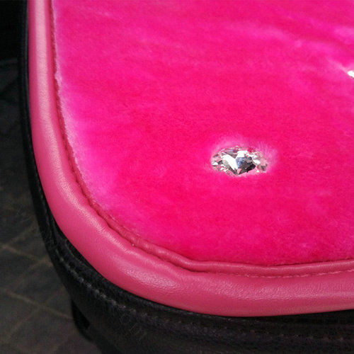 Winter Crystal Plush Car Back Seat Cushion Woman Universal High Quality Long Pads 1pcs - Rose