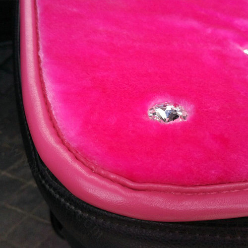 Winter Crystal Plush Car Front Seat Cushion Woman Universal High Quality Pads 1pcs - Rose