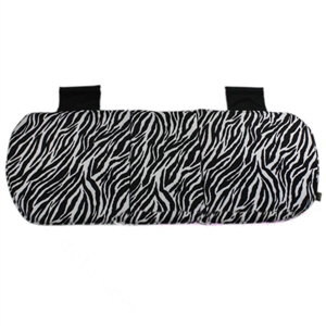Zebra Print Plush Car Rear Seat Cushion Woman Winter Universal Seat Pads 1pcs - Black White