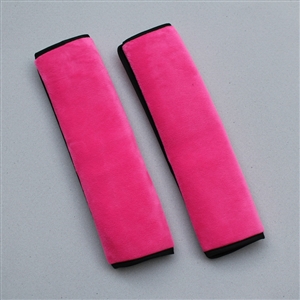 High Quality 2pcs Car Safety Seat Belt Covers Plush Shoulder Pads Auto Interior Decro - Rose