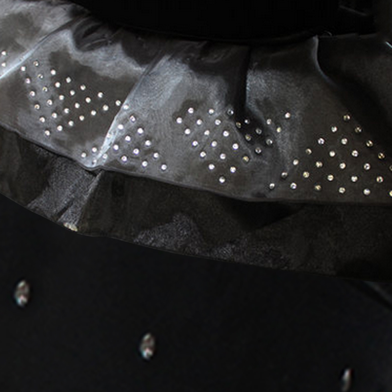 Top Crystals Plush Car Seat Cushion for Women Winter Universal Lace Covers 10pcs Sets - Black