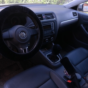 Classical 3pcs sets Winter Plush Fur Universal Car Steering Wheel Cover Handbrake Gear Knob Cover - Black