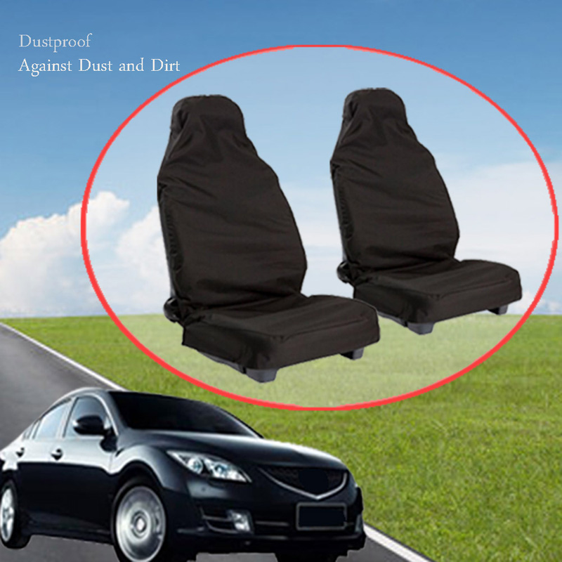 1pcs Disposable Front Car Seat Covers Waterproof Repaired Universal Fit Trucks Suvs Protector - Black