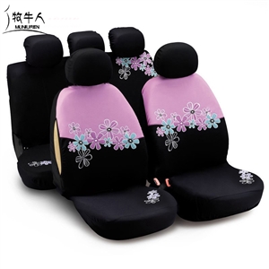 Butterflys Embroidered Car Seat Cover Women Universal Fit Most Vehicles Interior Accessories - Pink