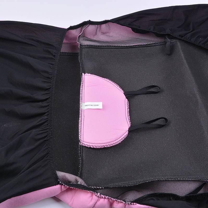 Butterflys Embroidered Car Seat Cover Women Universal Fit Most Vehicles Interior Polyester - Pink