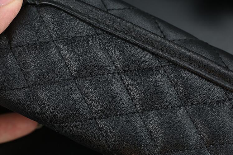 Camellia 1pcs Crystal Gear Covers Leather Diamond Shift Cover Auto Interior Decro - Black