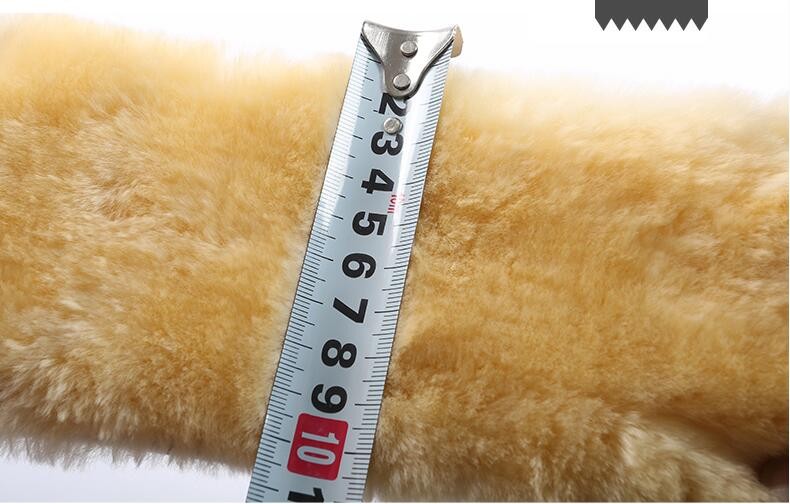 Classical Winter Wool Car Steering-wheel Cover Soft Fur Steering Wheel Cover Sheepskin - Yellow