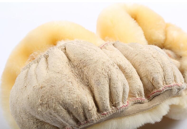 Classical Winter Wool Car Steering-wheel Cover Soft Fur Steering Wheel Cover Sheepskin - Yellow