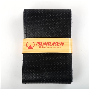 DIY Hand-stitched Hole Style Real Leather Steering Wheel Cover Braid Needles Thread Car Styling - Black