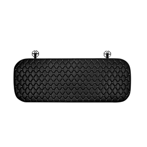 Diamond Studded Crystal Leather Car Back Seat Cushion Woman Universal Pads 1pcs - Black
