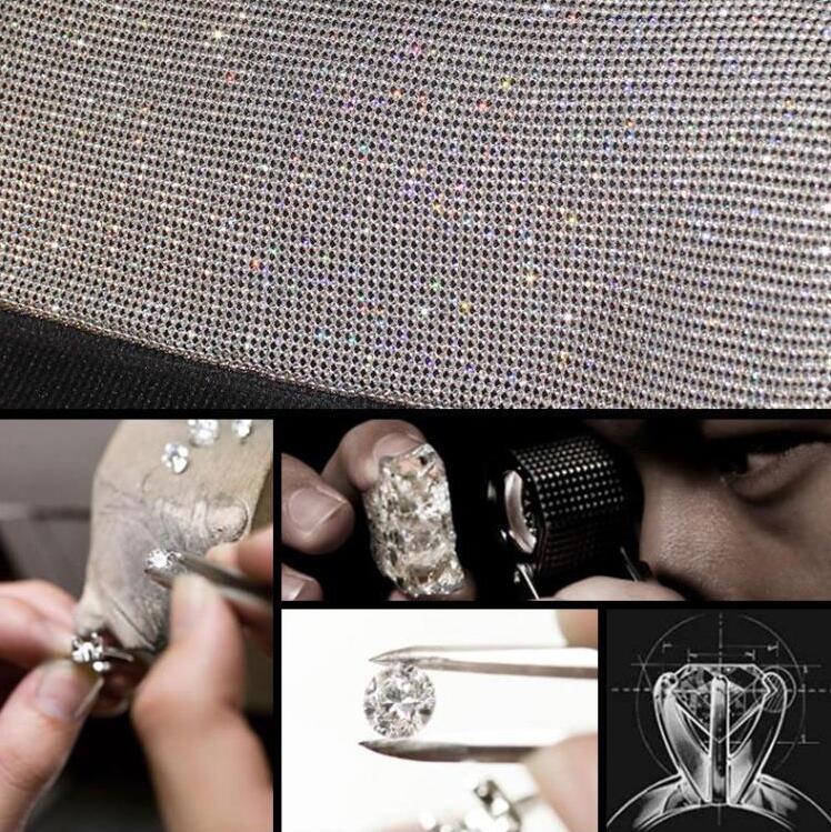 Fashion Diamond Universal Car Seat Covers Breathe Mesh Auto Cushion Crystal 4 Pillows 9pcs Sets - Black