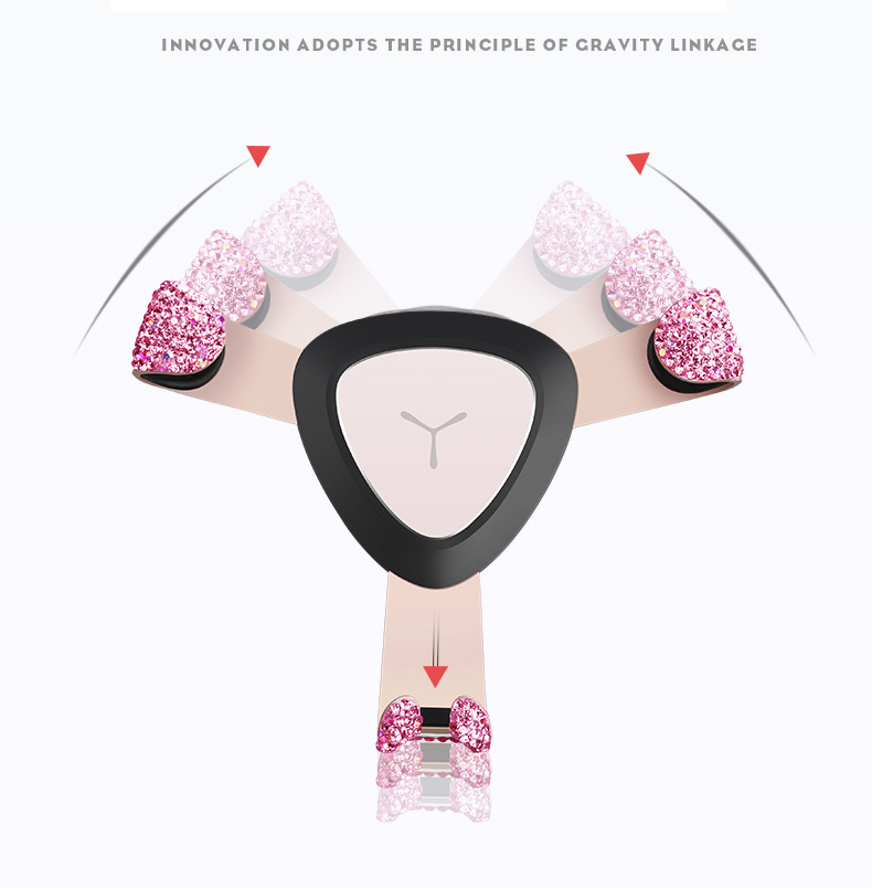 Gravity Universal Car Mobile Phone Holder Air Vent Mount Clip Stand GPS - Silver