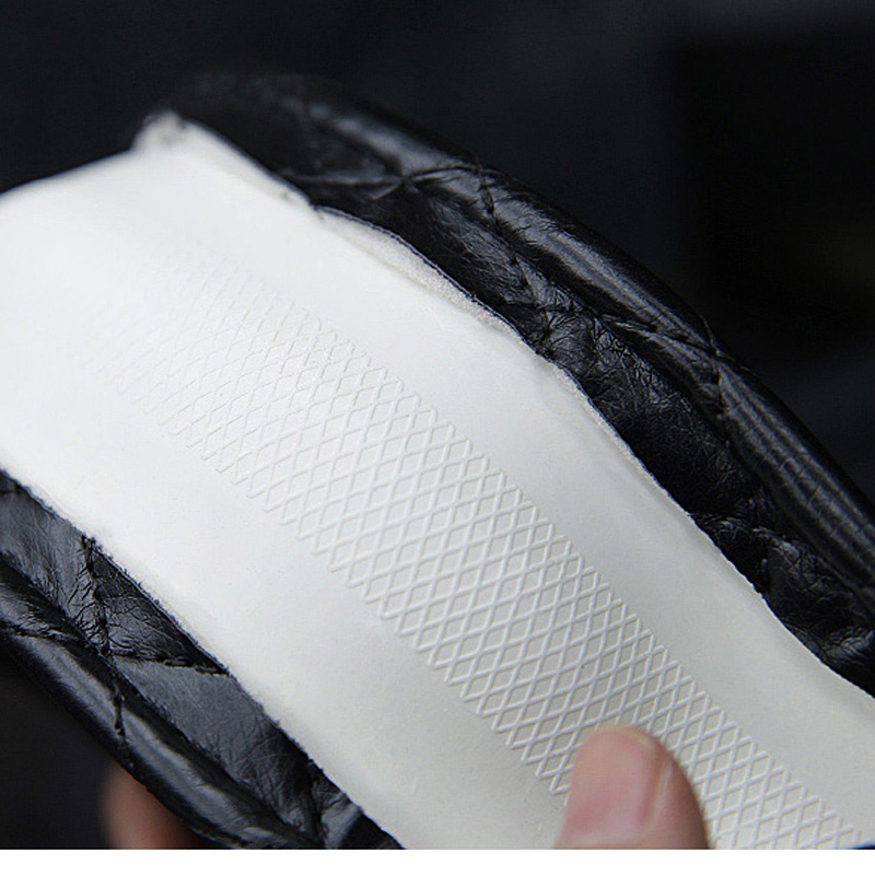 Hot Sales Diamond Genuine Leather Grip Car Steering Wheel Covers 15 inch 38CM - Black