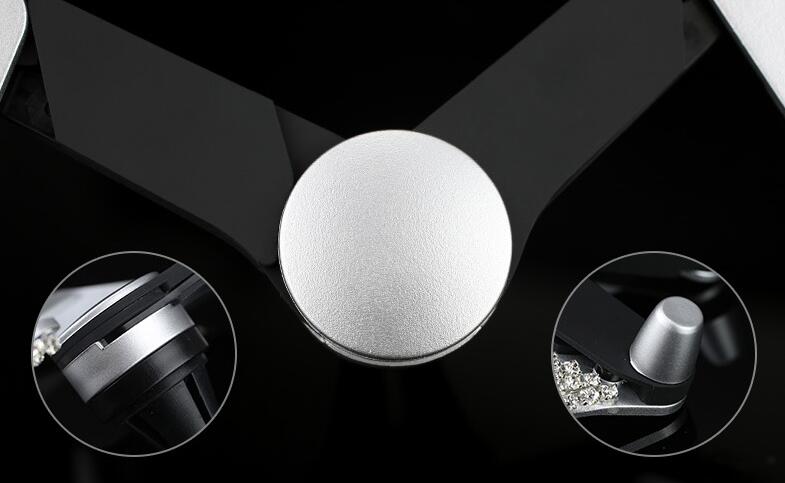 M Shape Universal Car Mobile Phone Holder Crystal Glasses Dog Air Vent Mount Clip Stand GPS - White