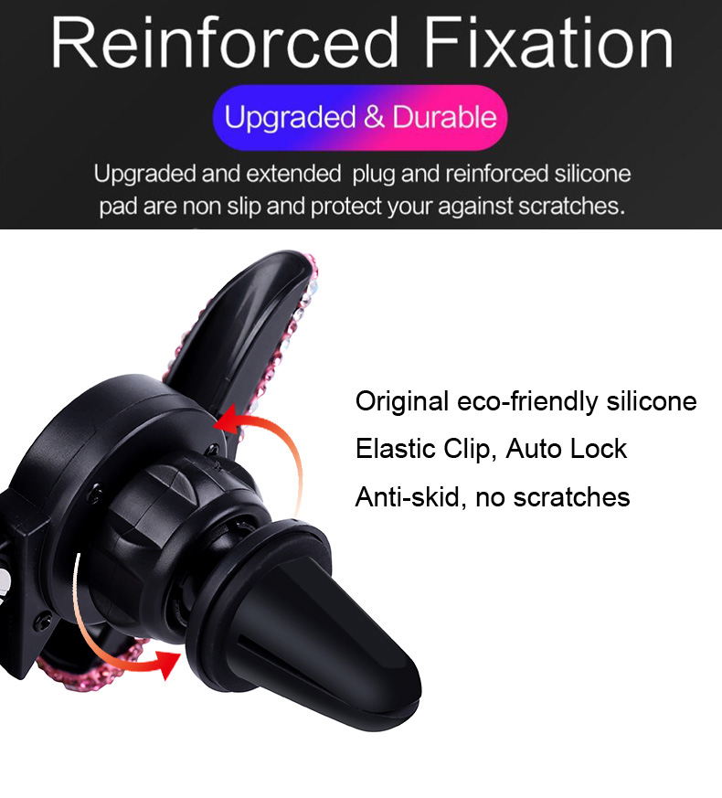 New Universal Car Mobile Phone Holder Air Vent Mount Clip Stand GPS - Black