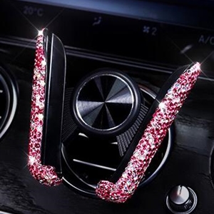 New Universal Car Mobile Phone Holder Crystal Rhinestone Air Vent Mount Clip Stand GPS - Pink