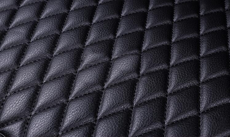 Personalized Leather Car Seat Covers Punk Camellia Universal Auto Cushion 5 Seat Vehicle Sets - Black White