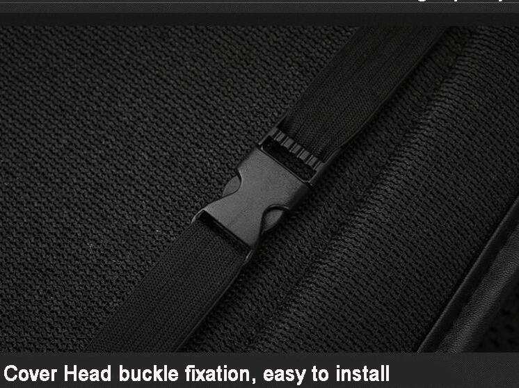 Personalized Leather Car Seat Covers Punk Rivet Universal Auto Cushion 1PC Front Cover - Black