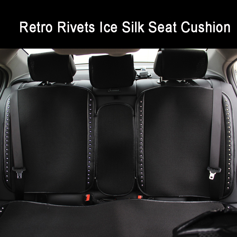 Personalized Leather Car Seat Covers Punk Rivet Universal Auto Cushion 5 Seat Vehicle Sets - Black