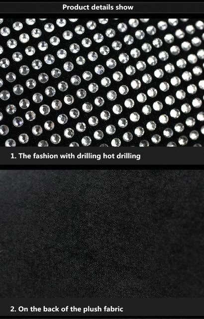 Pretty Women Rhinestone Plush Auto Seat Handbreak Cover 1pcs - Silver