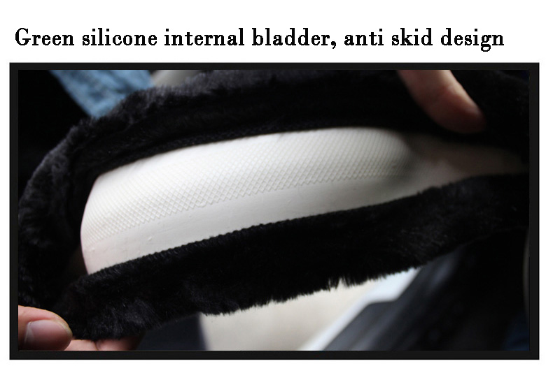 Vintage Women Crystal Rose Car Steering Wheel Covers Plush 15 inch 38CM - Black