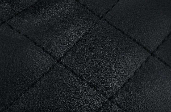 Camellia Leather Auto Tissue Box Holder Case Auto Seat Back Hanging Tissue Bag - Black