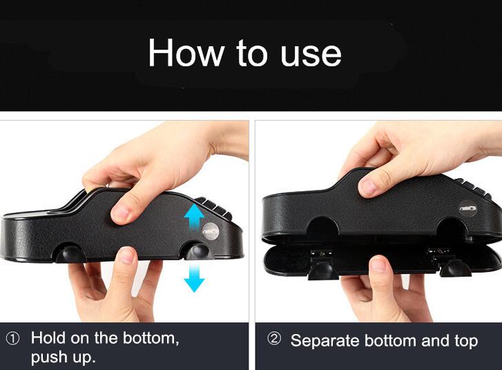 Creative Car Model Multifunction Car Tissue Box Plastic Phone Holder Cards Clip Block Storage Box - Black