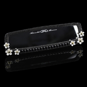 Daisy Gorgeous Bling Bling Diamonds Crystal Car Rearview Mirror Auto Brilliant Rearview Mirror - Black