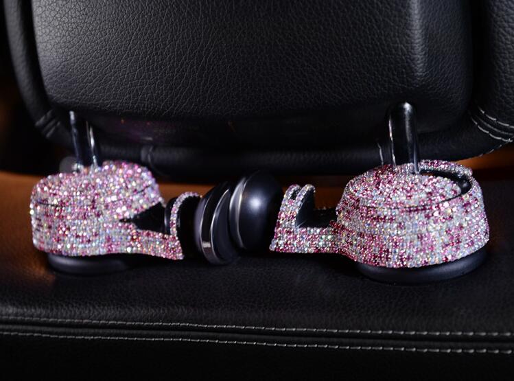 Diamond Crystal Car Phone Holder Magnetic Mobile Stand Magnet Support Cell GPS - Pink