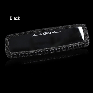 Elegant Gorgeous Bling Bling Diamonds Crystal Car Rearview Mirror Auto Brilliant Rearview Mirror - Black