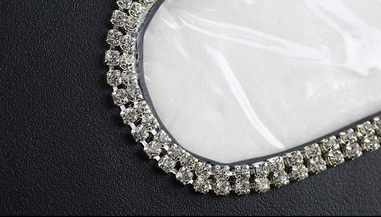 Leather Hanging Diamonds Tissue Box Case Auto Sun Visor Tissue Bag Interior Accessories - Beige