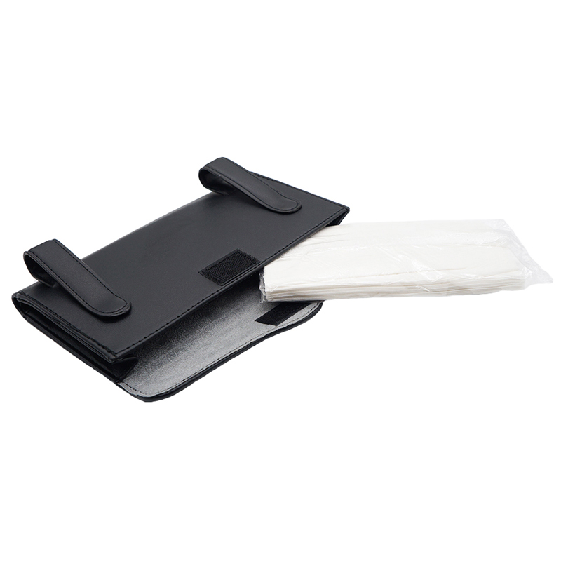 Leather Hanging Diamonds Tissue Box Case Auto Sun Visor Tissue Bag Interior Accessories - Beige