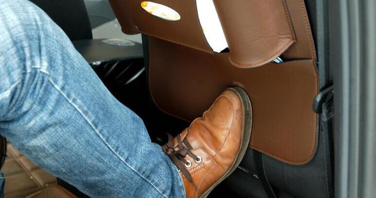 Leather Large Waterproof Felt Auto Seat Back Organizer Holder Pocket Hanger Storage Bag - Brown