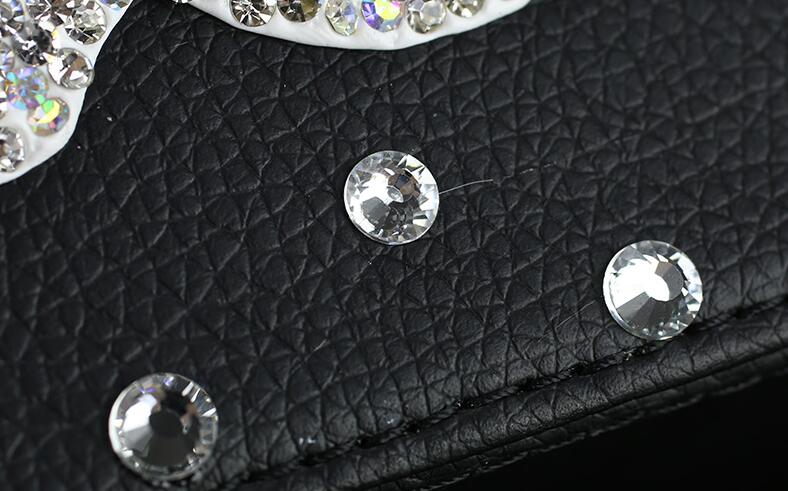 Pretty Bling Leather Auto Tissue Paper Box Holder Case Seat Back Nice Tissue Bag - White