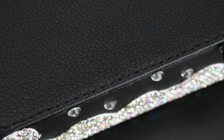 Pretty Bling Leather Auto Tissue Paper Box Holder Case Seat Back Nice Tissue Bag - White